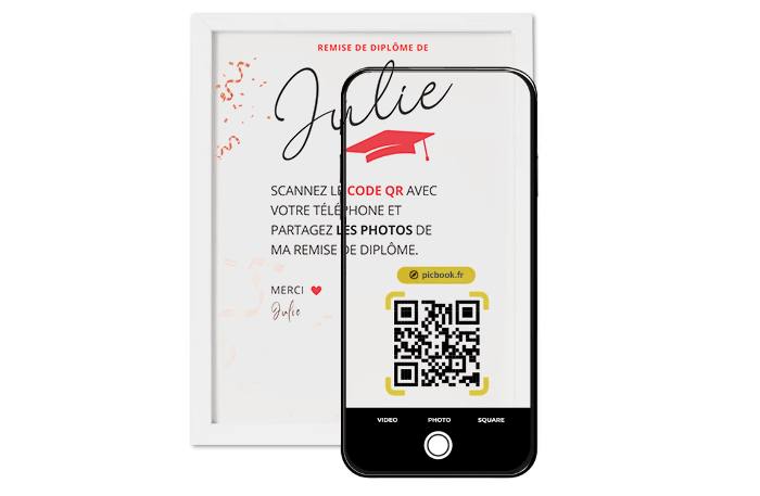 Picbook - Photos et vidéos invités remise de diplômes QR Code
