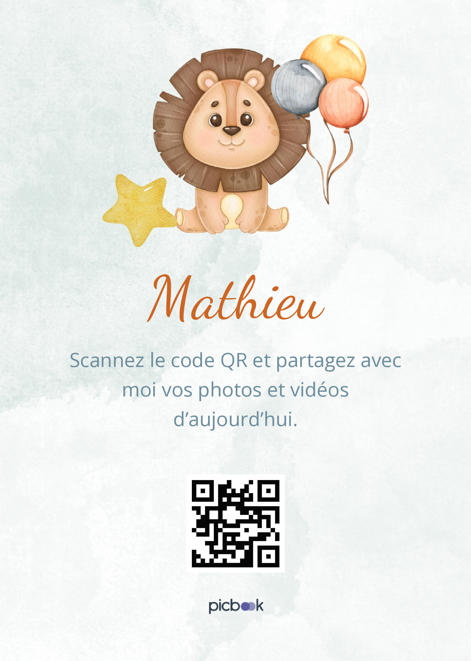 QR Code Cadres de table 5x7