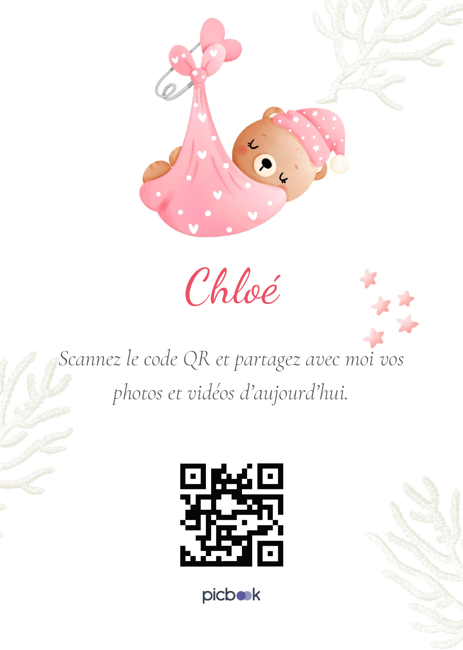 QR Code Cadres de table 5x7