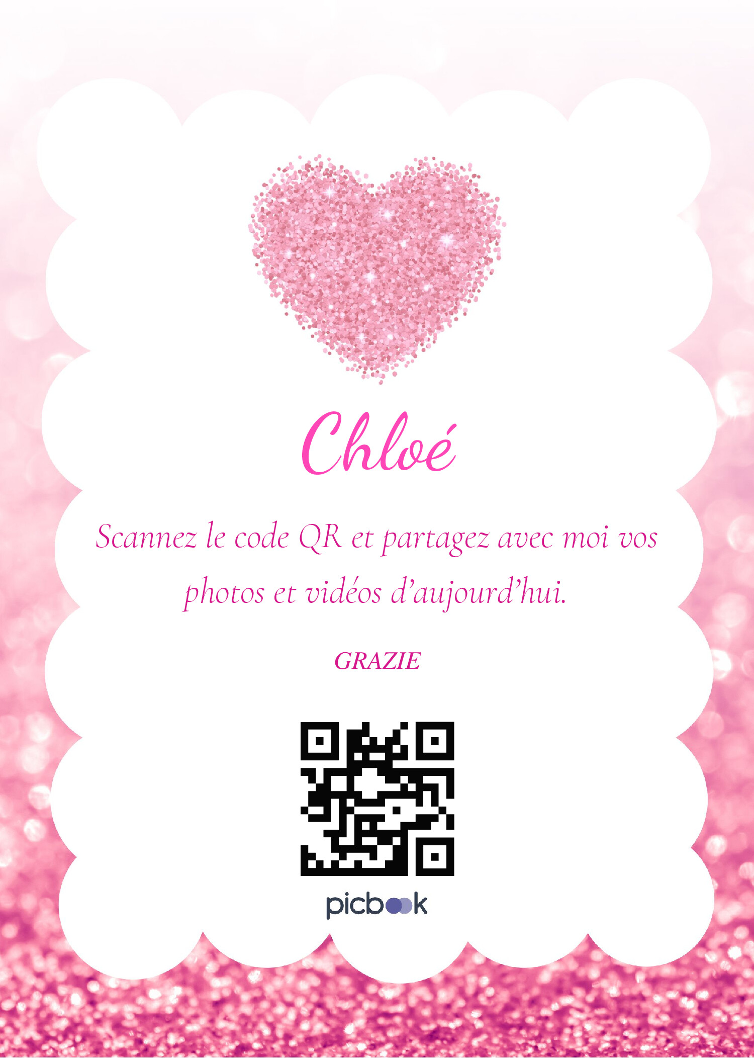QR Code Cadres de table 5x7