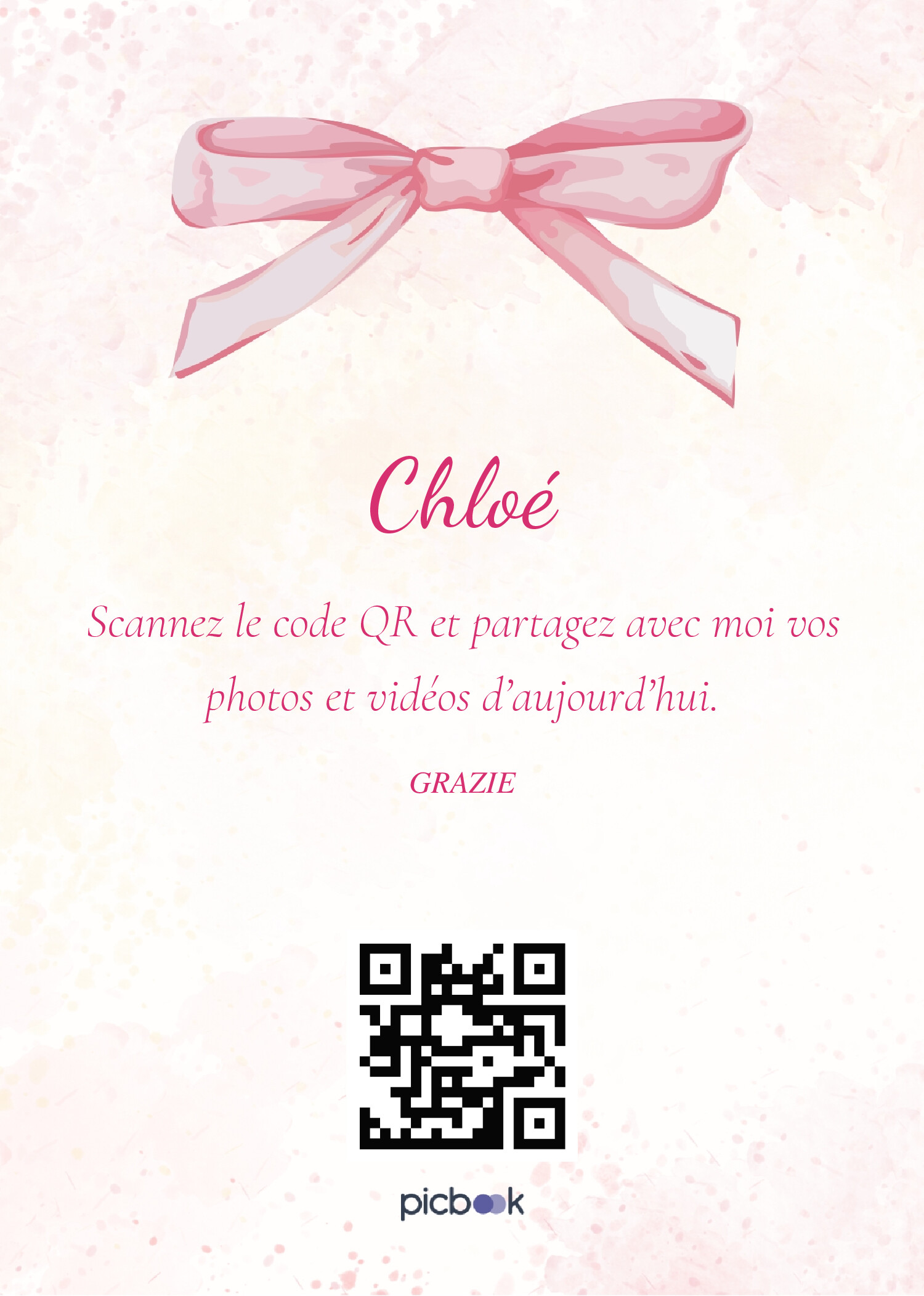 QR Code Cadres de table 5x7
