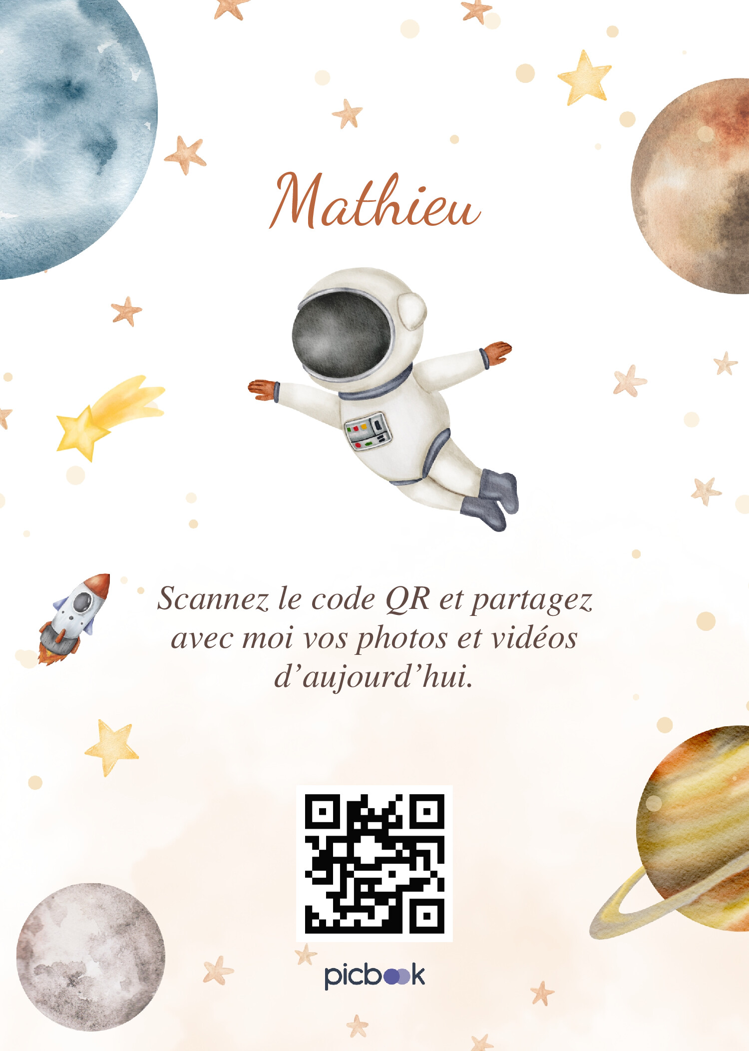 QR Code Cadres de table 5x7