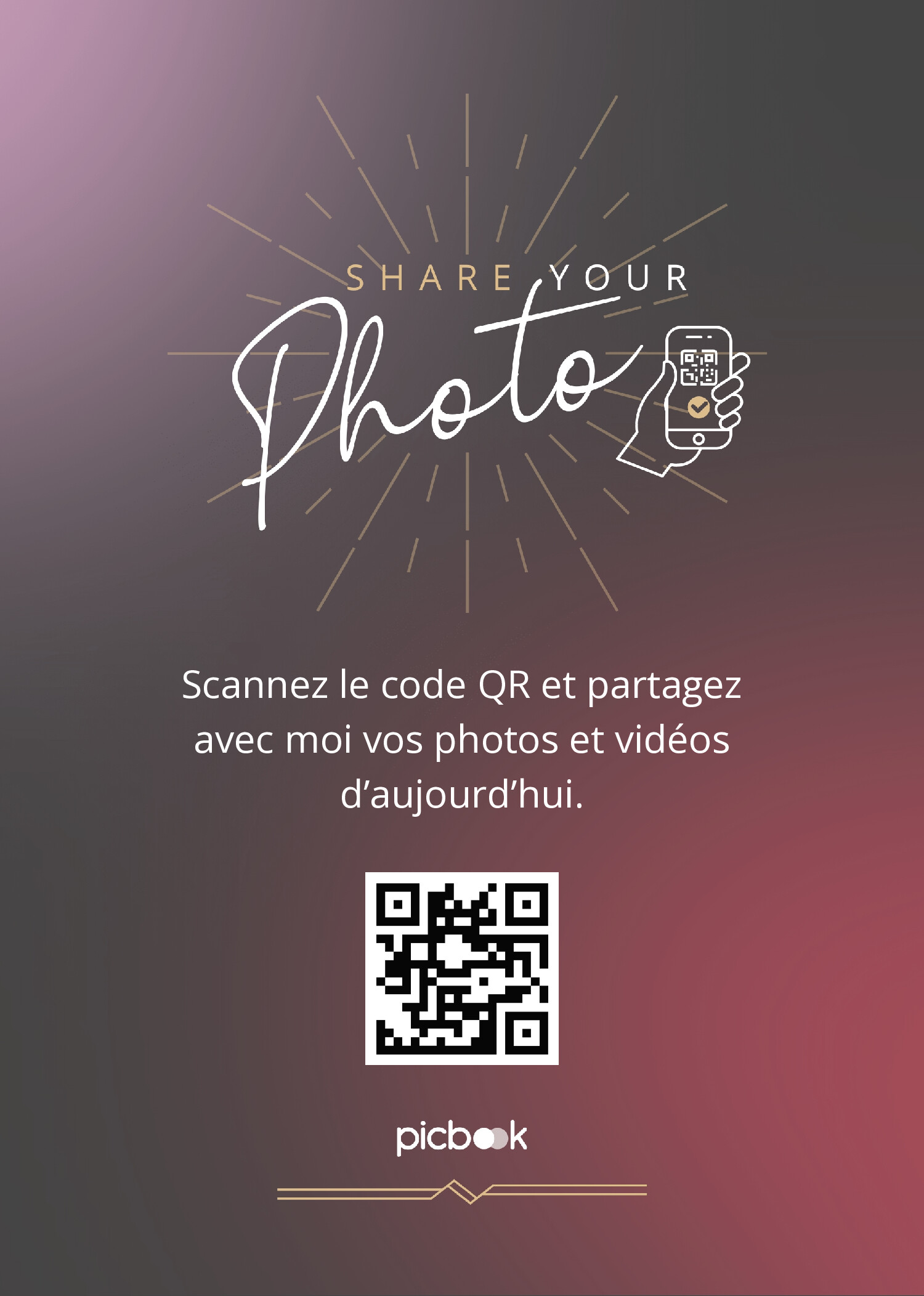 QR Code Cadres de table 5x7