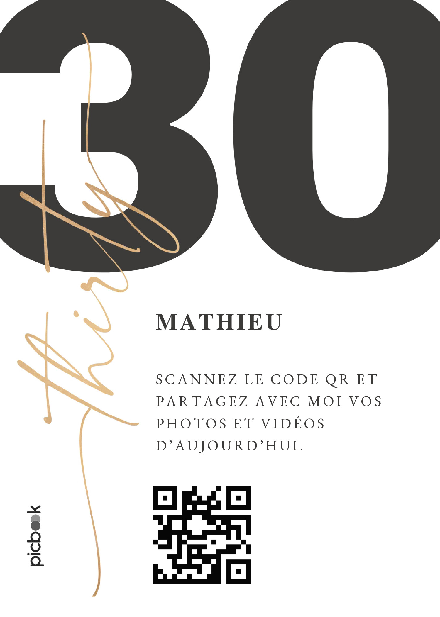 QR Code Cadres de table 5x7