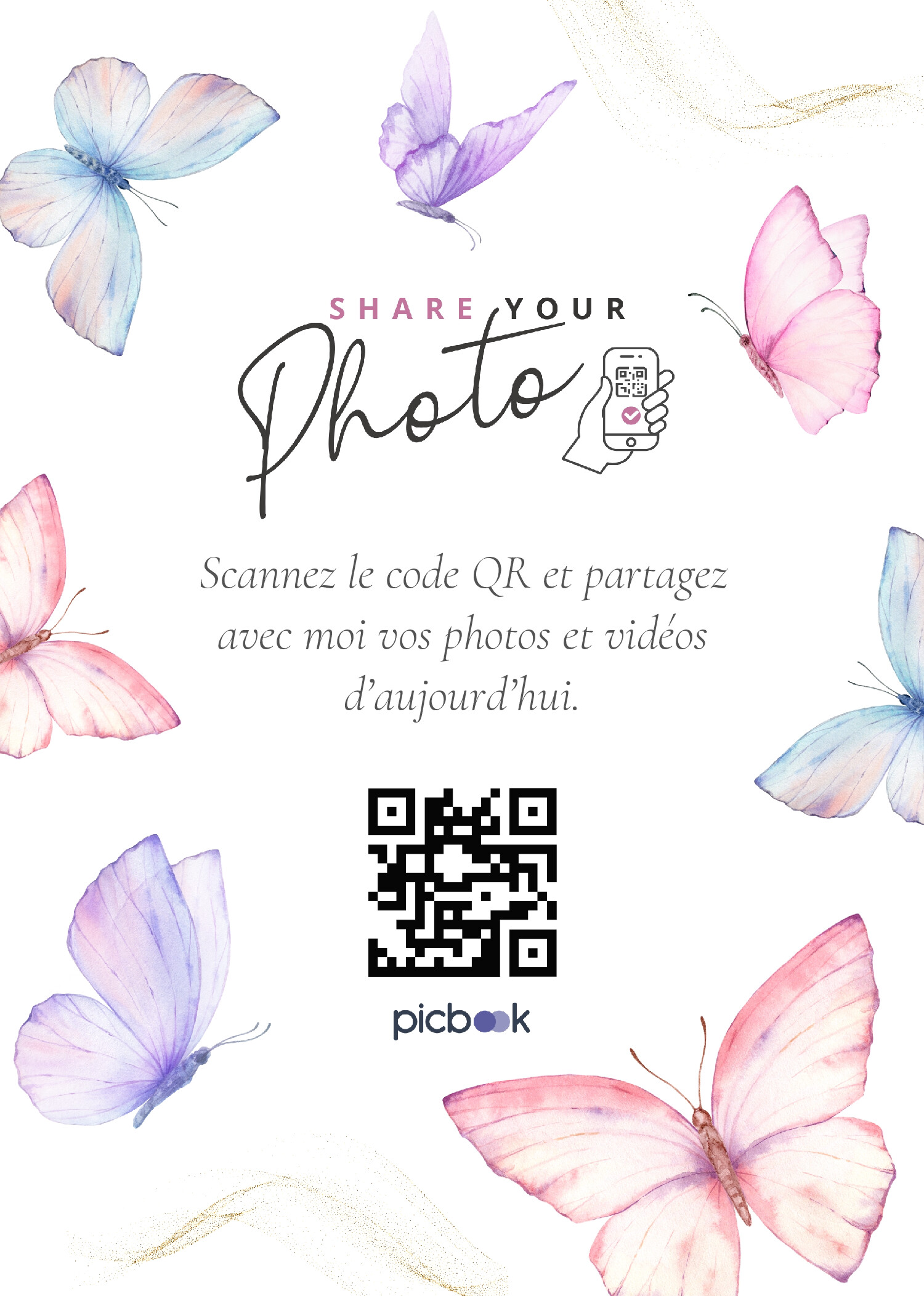 QR Code Cadres de table 5x7
