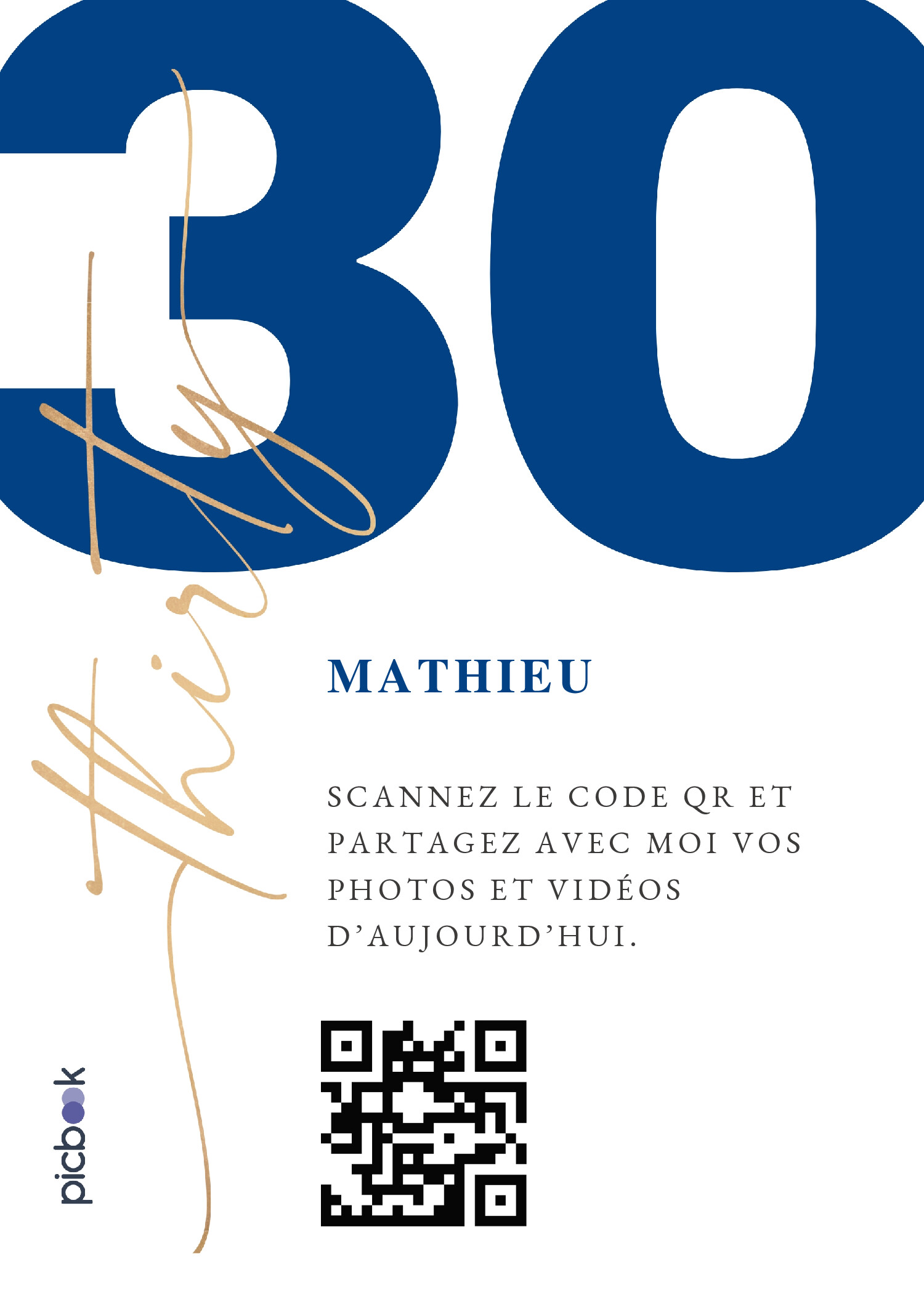 QR Code Cadres de table 5x7