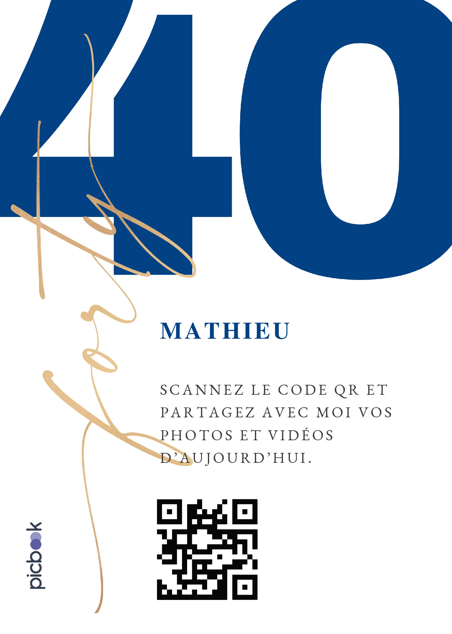 QR Code Cadres de table 5x7