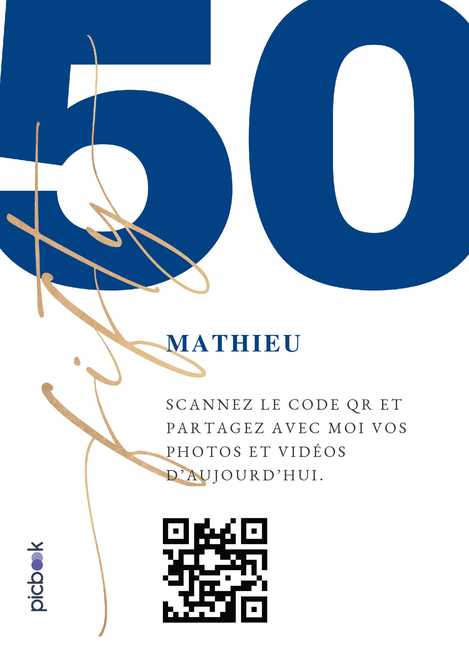 QR Code Cadres de table 5x7