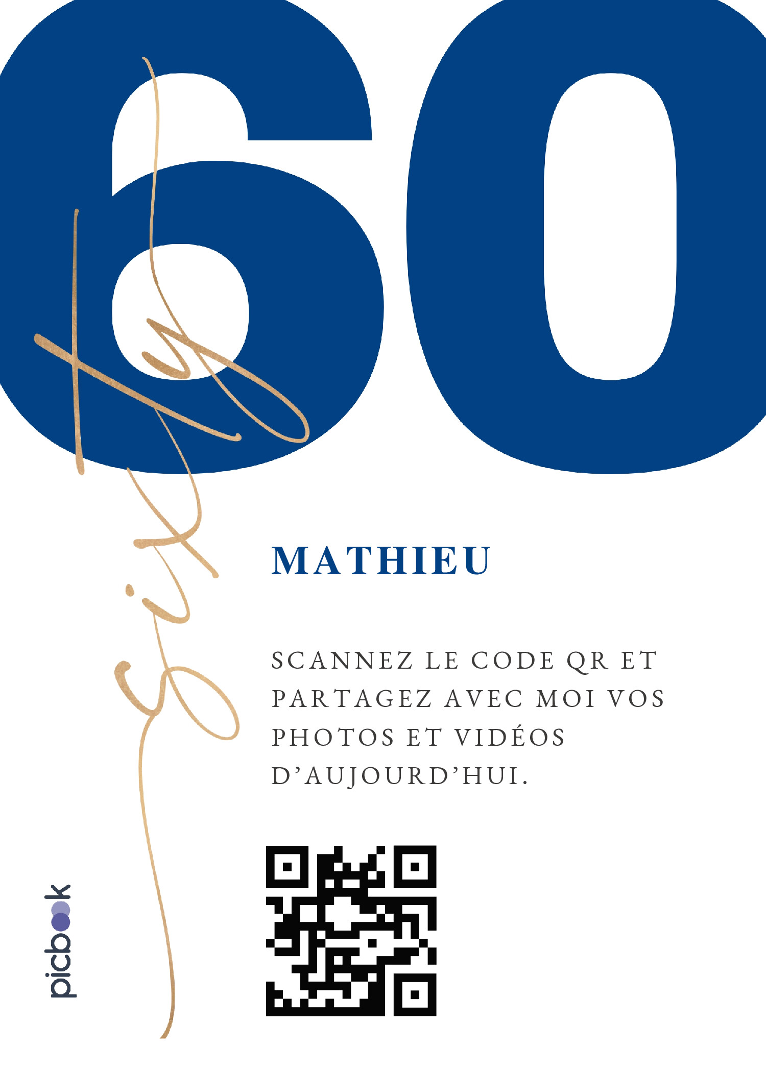 QR Code Cadres de table 5x7