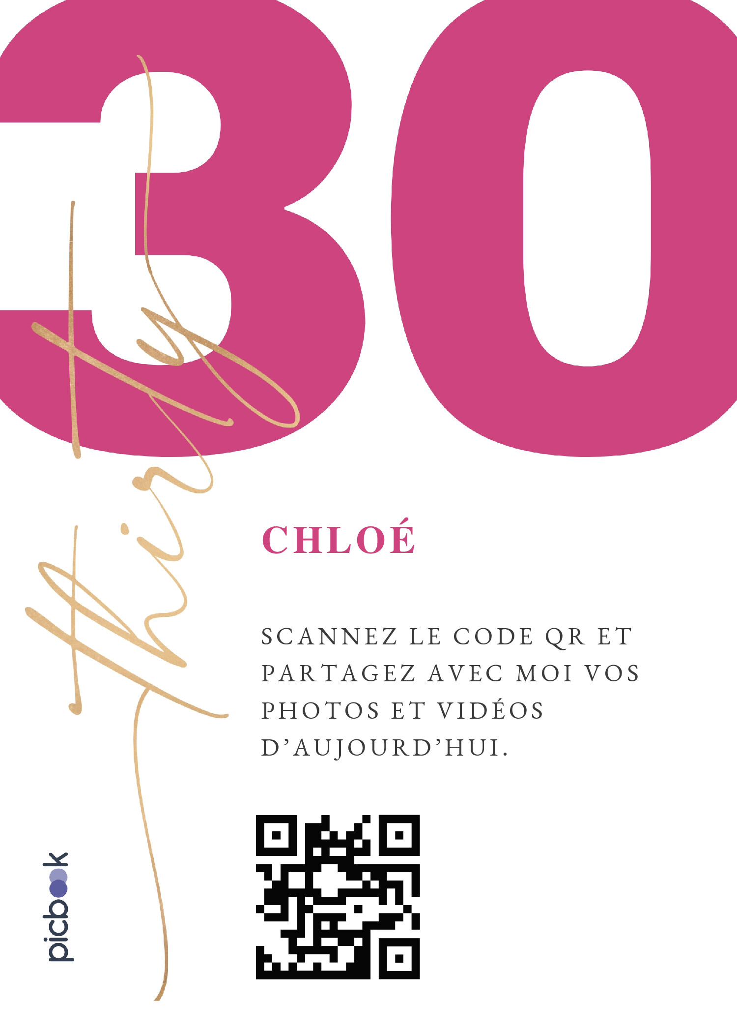 QR Code Cadres de table 5x7