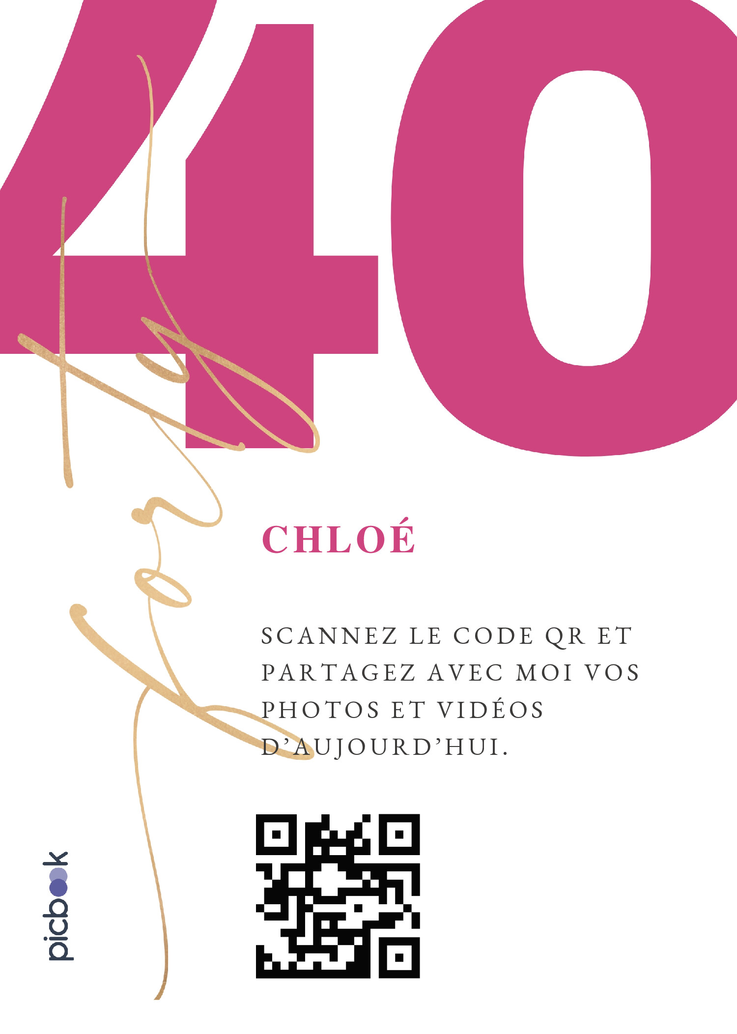 QR Code Cadres de table 5x7