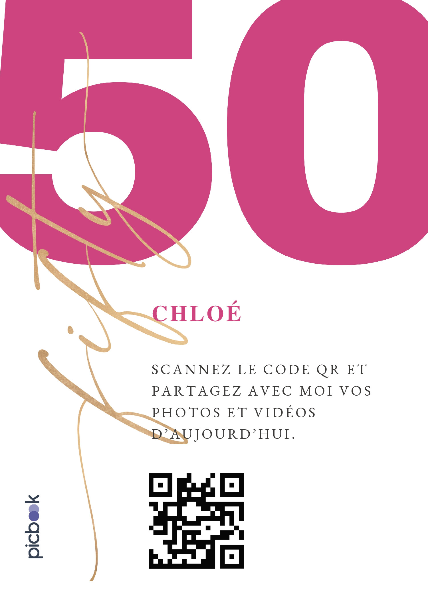QR Code Cadres de table 5x7