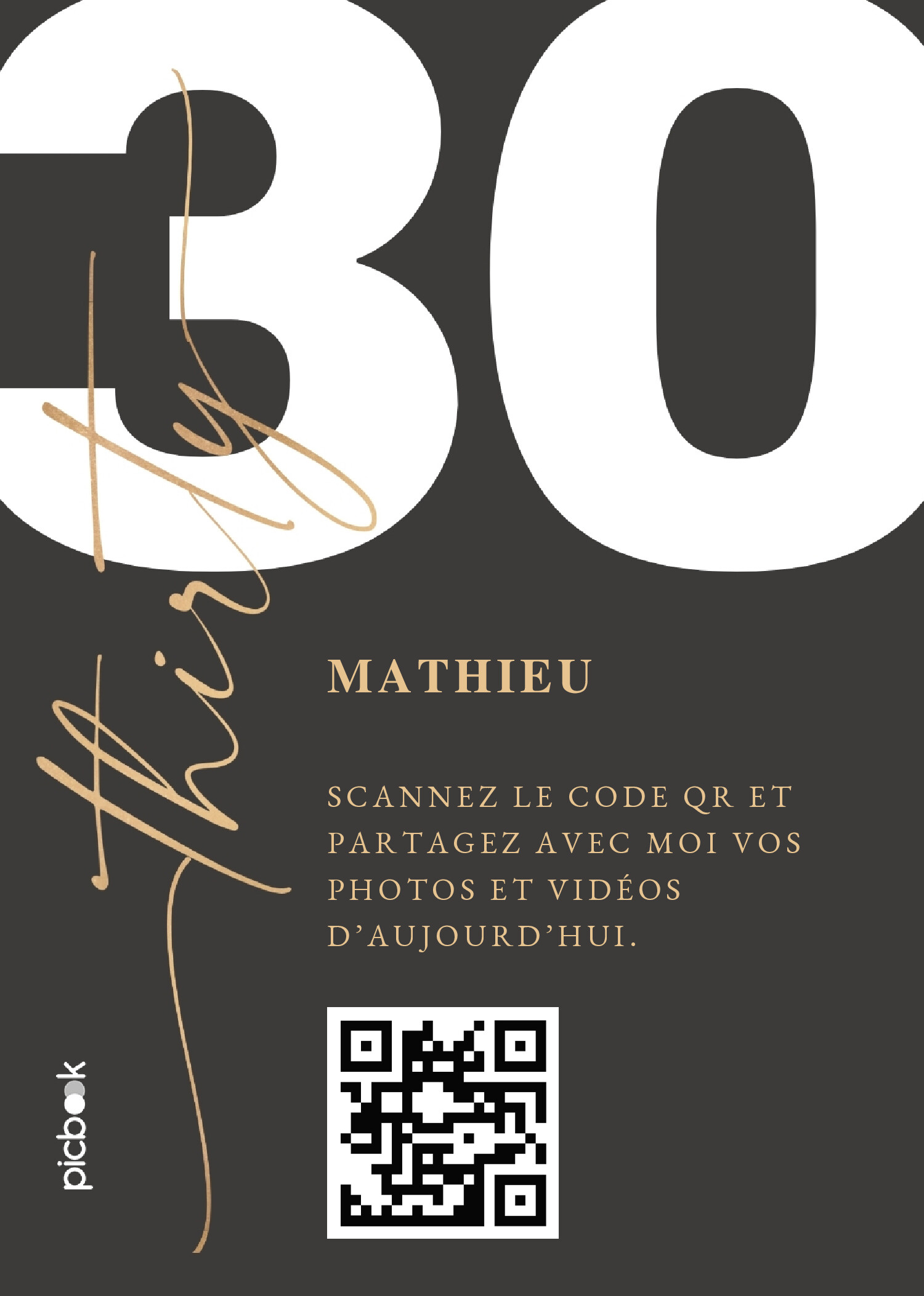 QR Code Cadres de table 5x7