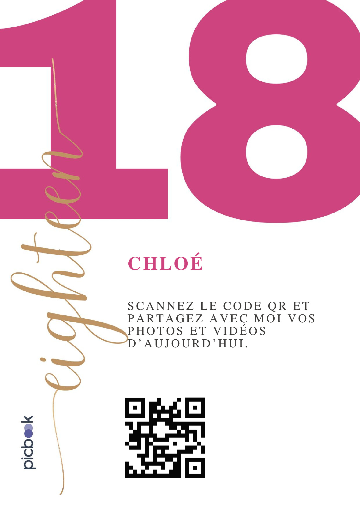 QR Code Cadres de table 5x7