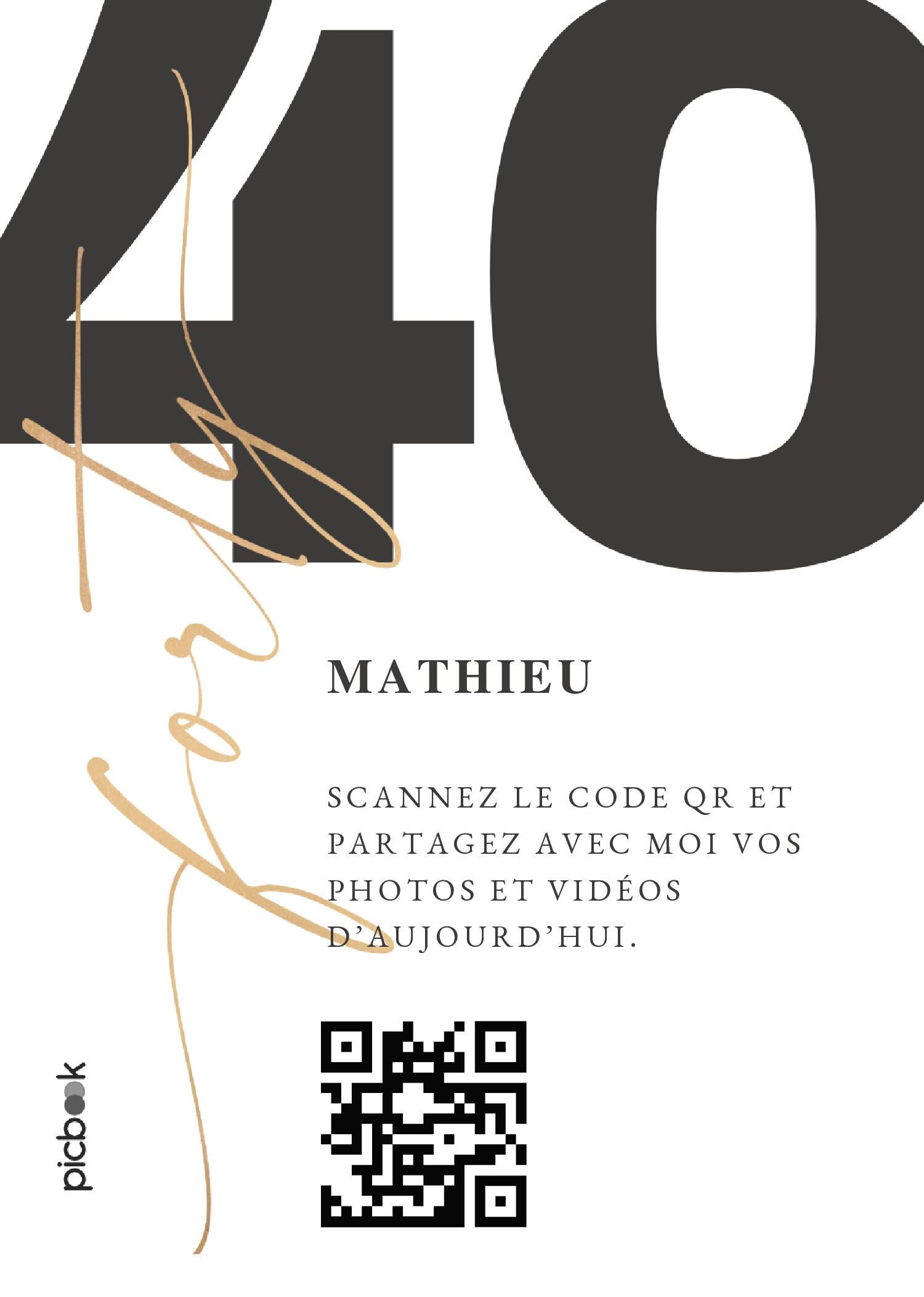 QR Code Cadres de table 5x7