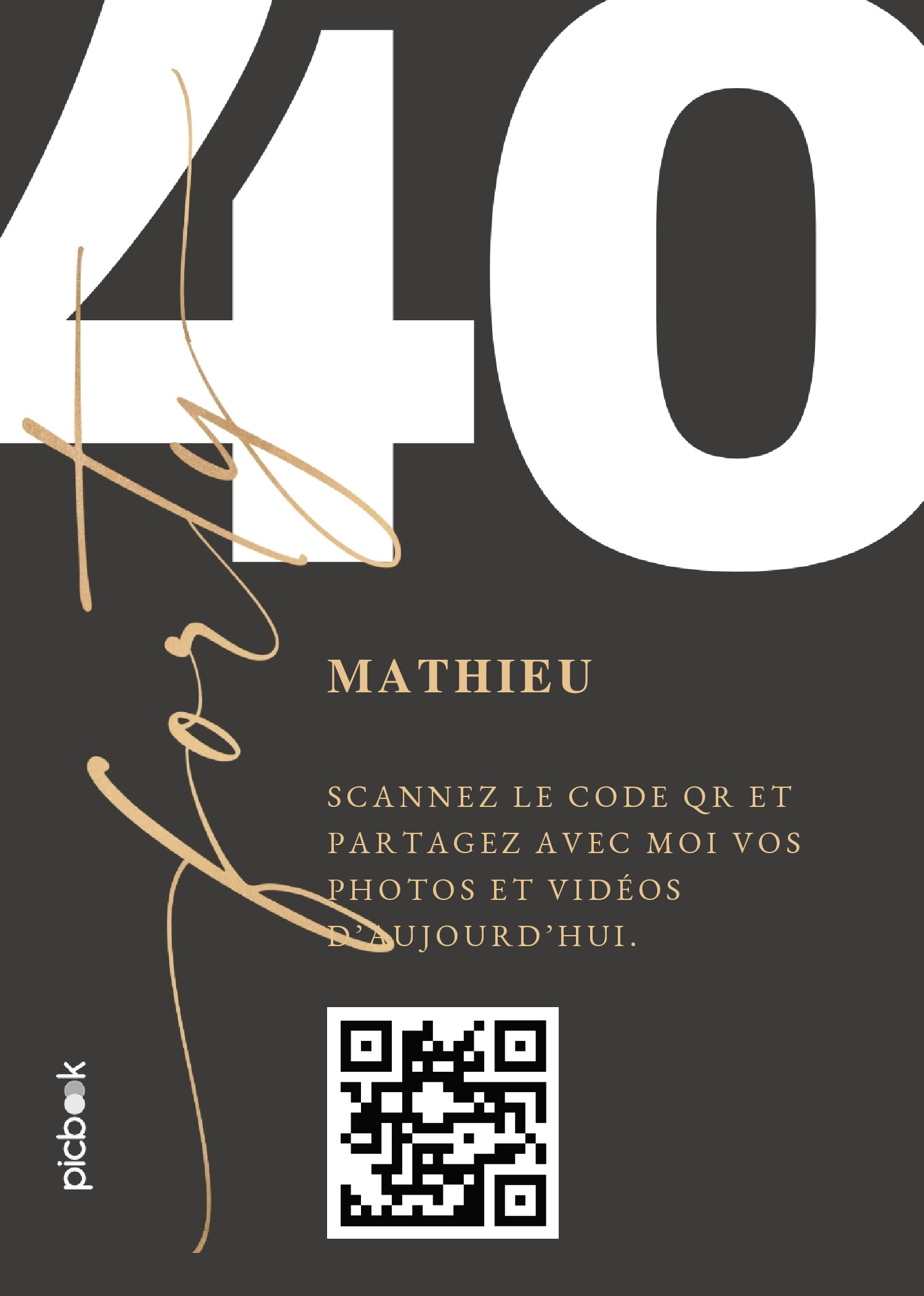 QR Code Cadres de table 5x7