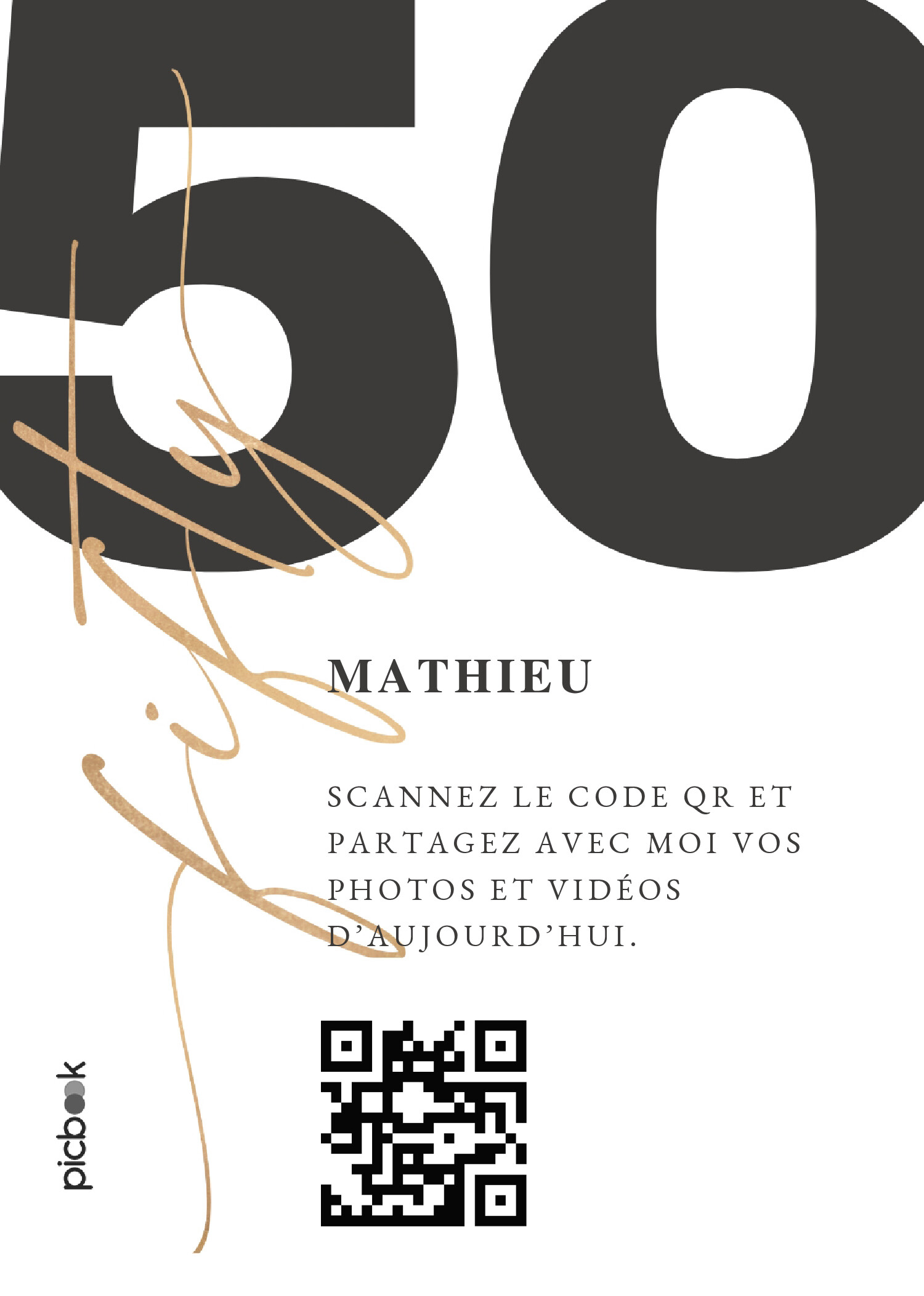 QR Code Cadres de table 5x7