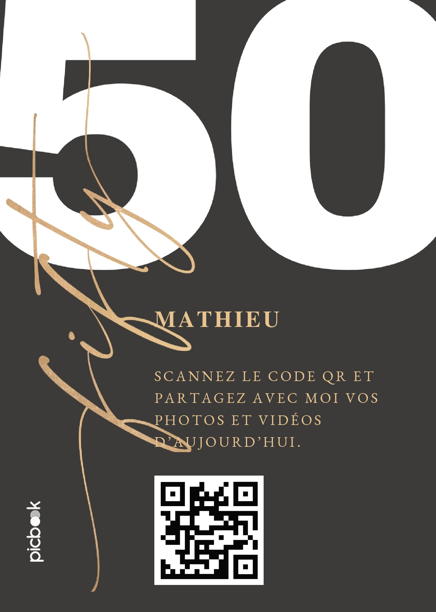 QR Code Cadres de table 5x7