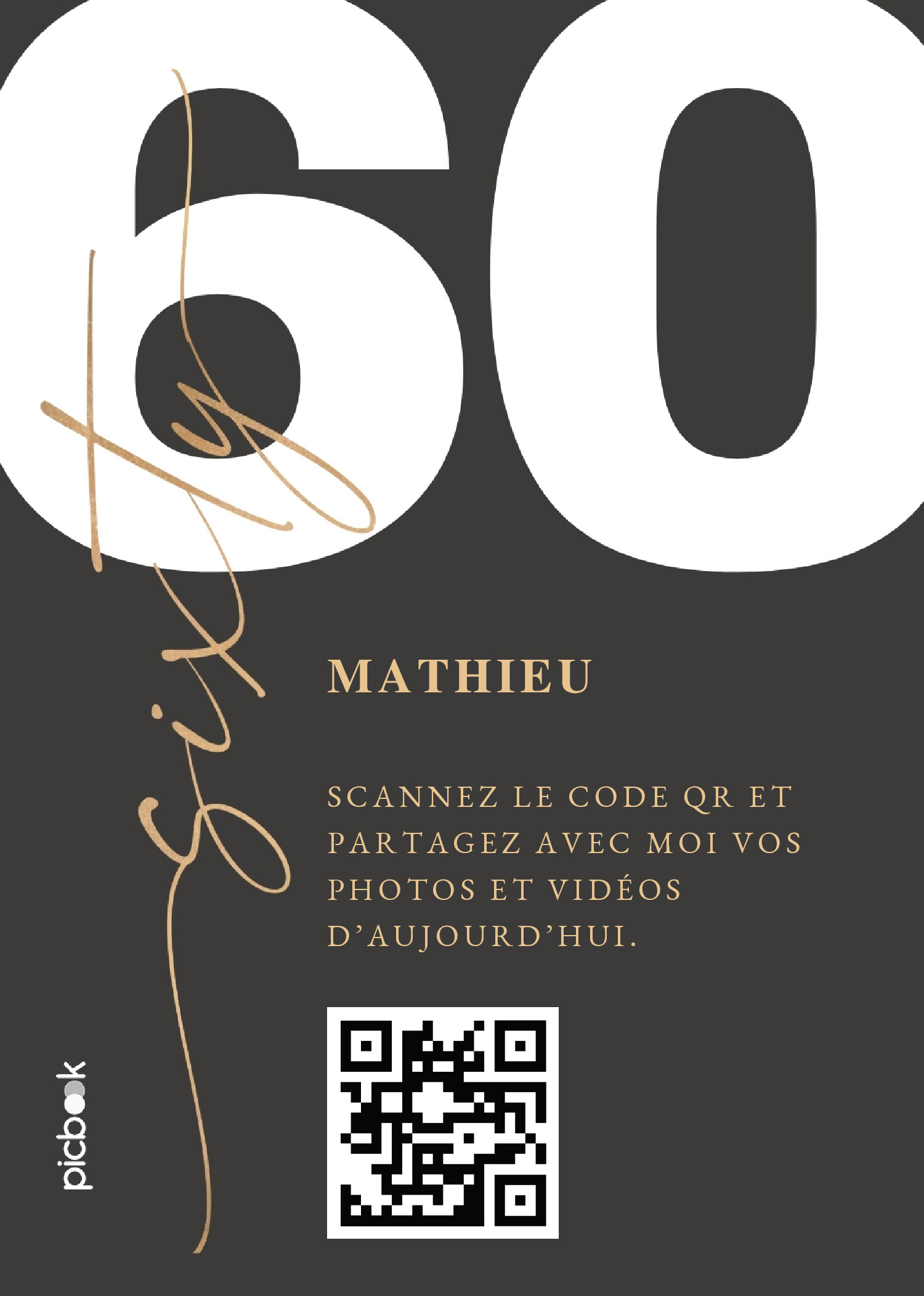 QR Code Cadres de table 5x7