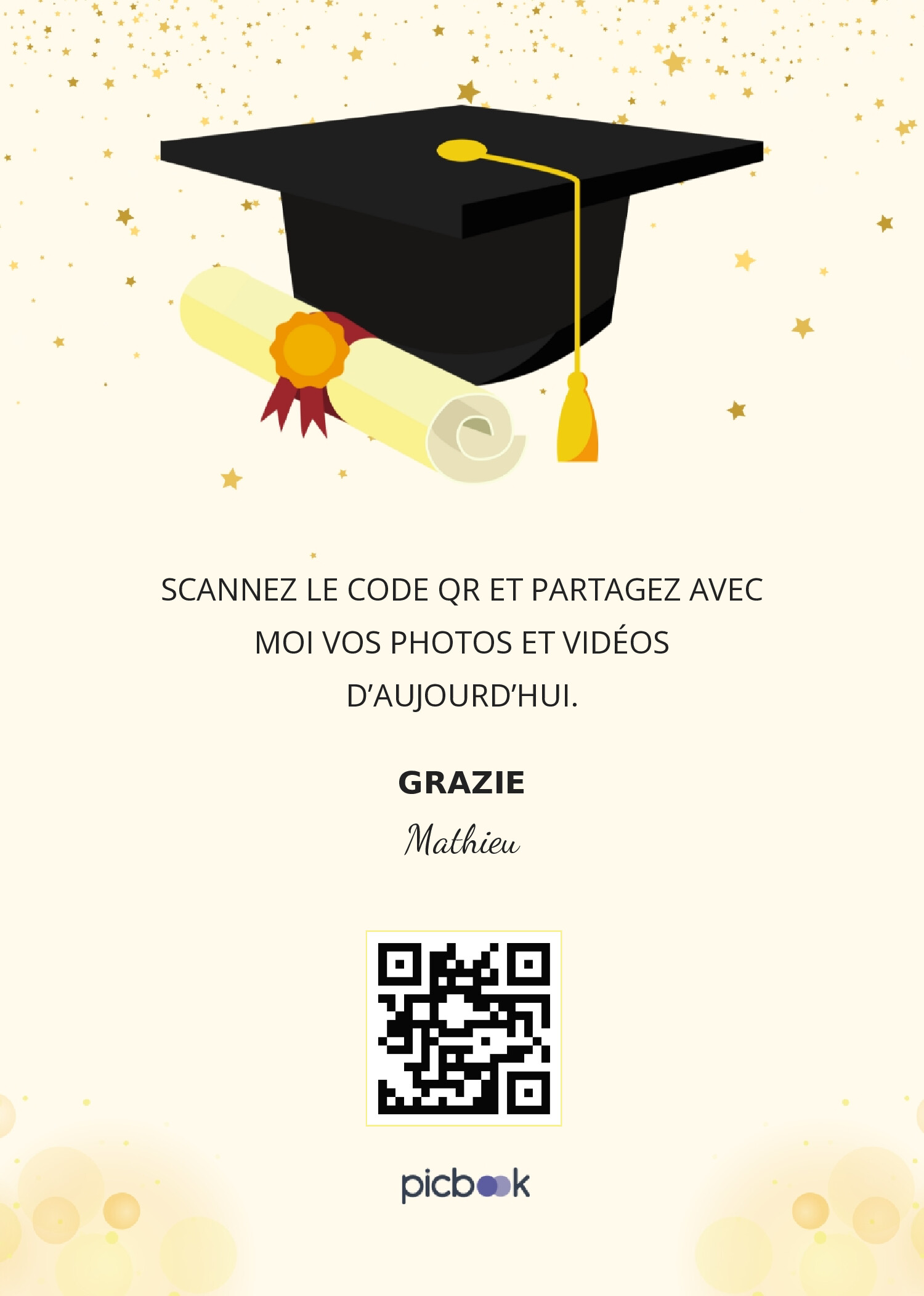 QR Code Cadres de table 5x7
